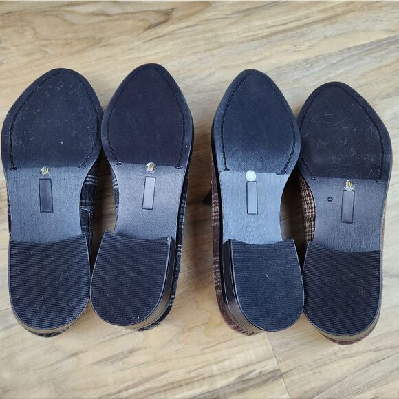 🩵NWOB Dunion Brown Plaid Chain Decorated Dressy Loafers Size 8 - Picture 11 of 15